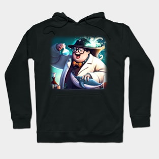 Mad scientist experimenting on a whale Hoodie